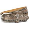 styleBREAKER Cintura in pelle con borchie colorate,110cm / Oro antico
