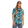 Volcom Regular Marble Floral Short Sleeve Button Down Hawaiian Shirt Camicia, Foglia Nera, M Uomo