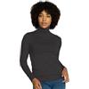 LAPASA Donna Maglia Termica Dolcevita L90 - Abbigliamento Termico Traspirante a Maniche Lunghe Fodera in Pile Strato Base Grigio Scuro (Peso Medio) S