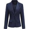 YYNUDA Tuta da donna a maniche lunghe casual da lavoro formale giacca slim fit elegante giacca slim fit