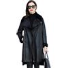 WSPDSD Cappotti moda invernale da donna Spessore femminile Pelliccia sintetica Pelle di montone Pelliccia finta Giacche in pelle Capispalla casual - Nero,XXL