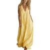 GMQWRK Abiti estivi senza maniche da donna con tasche casual sciolto con scollo a V abito a canotta elegante curvy da donna fluida a trapezio maxi prendisole vacanze spiaggia abiti lunghi taglie forti