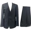 Generico Abito Uomo Sartoriale Slim Fit, Fresco Lana Tasmania, Giacca 2 Bottoni, Pantalone Stile Slim, Made in Italy, Blu Scuro (IT, Numero, 50, Regular, Regular, 7, Grigio Scuro)