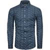TUNEVUSE Tropical Camicia con Bottoni Uomo | Camicia con stampa paisley, abiti casual anni '70, bottoni floreali tropicali in cotone, manica lunga fantasia da uomo