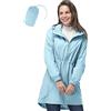 33,000ft Women's Rain Jacket Lightweight Hooded Long Rain Coat Waterproof Jacket Ladies Packable Functional Jacket Windbreaker Breathable Active Outdoor Coats