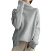 Generic Maglione Donna Invernale Lavorato a Maglia Maglione Collo Alto Donna Pullover Lavorato a Coste Casual Pullover Top Punto Knitted Sweater Leggero Oversize Caldo, Confortevole Punto Knitted Sweater