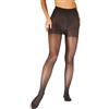 SEGRETA 00019 (Nero, M) Collant Compressione Graduata, Calze Donna con Maglia a Rete, 11-14 mmHg