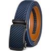BULLIANT Cintura Uomo, Cintura Pelle 35mm,Trim Regolabile | Cintura Uomo Fibbia Automatica,Confezione Regalo