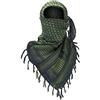 Luxns - Sciarpa tattica militare da deserto, kefiah in 100% cotone, Nero verde, taglia unica