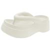 Generic Infradito da donna eleganti con plateau piatti morbidi e slip-on sandali estivi piatti da donna estivi casual infradito, bianco, 36 EU