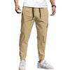 COOFANDY Pantaloni Casual Uomo Pantaloni Cargo Pantaloni da Jogging Pantaloni Lavoro con Tasche Cachi L