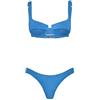 F**K Bikini Donna Reggiseno con Ferretto e Slip Brasiliano Fisso Light BlueSW1803-LG