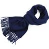 Whoiy Sciarpa Uomo Invernale Cashmere, Sciarpa Calda Uomo Blu Navy Nappine a Striscia Lunga Sciarpa Uomo Invernale Regalo 180x32cm