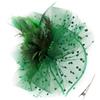 AQOKKA Cappelli Fascinator da Donna con Fiori, Fascinator con Cerchietto e Fermaglio, Copricapo per Tè da Cerimonia per Donne e Ragazze, Verde, Taglia unica