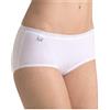 Sloggi Slip Basic Midi Cotone Elasticizzato, 3/42, Bianco