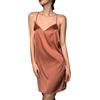 IPUDIS Camicia da Notte in Raso per Donna Sexy negligé Sottoveste con Scollo a V Profondo e Schiena Scoperta Camicie da Notte in Seta Sottovesti Eleganti Pigiami Camicie da Notte Rosso Corallo M