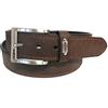 CHARRO cintura sportiva C3015 in sintetico effetto pelle rigata, fodera pelle, vari colori in confezione regalo (DARK BROWN, girovita 110 cm, lunghezza cintura 125 cm)