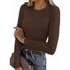 Bresdk Maglia Termica Donna Manica Lunga Top Intimo Termico Invernale Slim Fit Traspirante Maglietta Termica Donna Morbida Calda Sottile Sportiva per Fitness Casa Lavoro Palestra Tempo Libero S‑XXL
