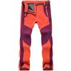 Generisch Pantaloni da trekking softshell foderati in pile, da donna e da uomo, in autunno e inverno, con imbottitura aggiuntiva, imbottiti, da donna, Colore: arancione., M
