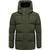STONE HARBOUR Giacca invernale da uomo impermeabile calda trapuntata con bottoni magnetici Taviaan XX S-3XL, verde oliva scuro, M