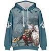 AMOMA Unisex Cosplay Gioco Honkai Star Rail 3D Stampato Felpa con Cappuccio Pullover con Tasca(3XL,JingYuan)