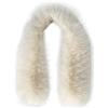 xiatty Collo in pelliccia sintetica da donna - Bordatura per cappuccio di ricambio per cappotto invernale, parka, giacche unisex come vera pelliccia, morbido e soffice, beige, 29.5/75CM