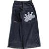 ORANDESIGNE Baggy Jeans Uomo Jeans Larghi Uomo Y2K Streetwear Pantaloni Baggy Denim Pantaloni Hip Hop a Gamba Larga Streetwear C Nero S