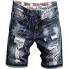 Tomwell Pantaloncini di Jeans da Uomo Pantaloni Corti Strappati con Buco Shorts Casual Estivo Ragazzo Pantaloncini in Denim Blu Spiaggia Bermuda Tasche Shorts