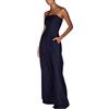 shownicer Tute Donna Monopezzi E Tutine Elegante Tuta Lunga Casual Jumpsuit Senza Maniche Tinta Unita Pagliaccetti Pantaloni Cocktail Cerimonia Overall