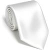 Remo Sartori - Elegante Cravatta Sposo per Cerimonia in Puro Raso di Seta Lucida, Made in Italy, Uomo (Bianco Seta)