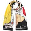 Braccialini B Braccialini Foulard Looney Tunes Foulard realizzato in tessuto poliestere effetto seta di colore nero sul quale è stata stampata all-over tutta la famiglia "Looney Tunes".