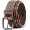 Ashford Ridge 34mm (1.25) Pieno di nascondere la cintura in cuoio - Marrone d'epoca 110cm