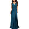 Onsoyours Vestiti Donna Senza Maniche Senza Schienale Abito Damigella d'Onore Elegante Lungo Bandage Multiway Vestito Abiti da Cocktail Festa Sera Cerimonia Blu Scuro S