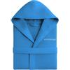 o-day Accappatoio Nido D'Ape Donna e Accappatoio Nido D'Ape Uomo in Cotone con Cappuccio Tasche e Cintura, Leggero e da Viaggio S-XXXL (IT, Testo, XL, Regular, Regular, Modello 3 - Blu Royal)