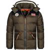 Geographical Norway Celian Men - Giacca Uomo Imbottita Calda Autunno-Invernale - Cappotto Caldo - Giacche Antivento A Maniche Lunghe - Abito Ideale Per Uomini (Cachi XXL)