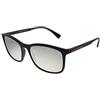 Prada Sport 0PS01TS DG02B0 56 Occhiali da Sole, Nero (Black Rubber/Lightgreymirrorsilver), Uomo