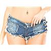 Inception Pro Infinite Shorts - Pantaloncini Donna Jeans - Sfilacciati - Strappati - Vita Bassa - Sexy - Lacci - Mare - Corti - Ragazza - Colore Blu - Spiaggia - Taglia L