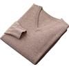 Vsadsau Maglione in cashmere da uomo con scollo a V Pullover Top Autunno 100% Lana Merino Maglione lavorato a maglia spessa, Khaki9, M