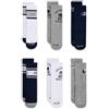 NIKE Calzini Bambino 6PK VARSITY CREW SOCK BN1116, Confezione da 6 (bianco/blu/grigio, 4-5 anni)
