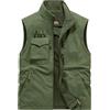 RUMAOZIA Gilet sportivo estivo da uomo per attività all'aperto, leggero, gilet da pescatore, gilet da lavoro per esterni, multi-tasca, gilet da campo luminoso, gilet mimetico, gilet multifunzione