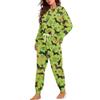 TOFRIMADE Pigiama con coulisse da donna, 2 pezzi, maniche lunghe, comodo, loungewear, pigiameria alla moda, accogliente, pigiameria, Bassotto di San Patrizio, S