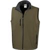 SADISRLS Gilet da lavoro in softshell micropile antivento impermeabile, senza maniche, calda con cerniera, multi tasche, per viaggio, tempo libero, Tg. S-3XL (IT, Testo, 3XL, Regular, Regular, Verde Militare)