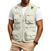 Oanviso Gilet Smanicato Uomo Estivo Leggero Sportivo Multitasche da Lavoro Traspirante All'aperto Pesca Viaggio Giubbotto Senza Maniche Cronista Caccia Fotografi Safari B Bianco XS