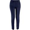 CODICE DONNA Pantalone Donna Casual 7/8 Gamba Stretta Slim Fit con Tasche Made in Italy 0948 Blu 44
