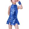LOLANTA Costume da Ballo con Paillettes per Ragazze - Abbigliamento Hip-Hop per Bambini