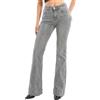 Toocool Jeans Donna Pantaloni Campana Zampa Elefante Flare Pantaloni Elasticizzati Vita Alta KM3560 [Grigio Chiaro, XL]