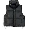 ORANDESIGNE Gilet Imbottito Donna Gilet Corto Trapuntato Smanicato Giubbotto Giubbino Giacchetto Piumino Cappotto Zipper Imbottiti Puffer Giacca Senza Maniche Caldo Inverno E Nero L