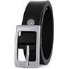 Lindenmann leather belt for women, women's leather belt, Farbe/Color:nero, Size US/EU:Bundweite 105 cm Gesamtlänge 120 cm W 41.5 XL