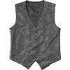 Wildarms Gilet da uomo con paillettes, papillon e vestito da ballo, per smoking, cena, scollo a V, slim fit