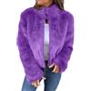 Onsoyours Cappotto in Pelliccia Sintetica da Donna Invernali Maniche Lunghe Giacche Giacca Faux Pelliccia Ecologica Giubbotto Calda Spessa Parka Capispalla Cardigan A Viola S